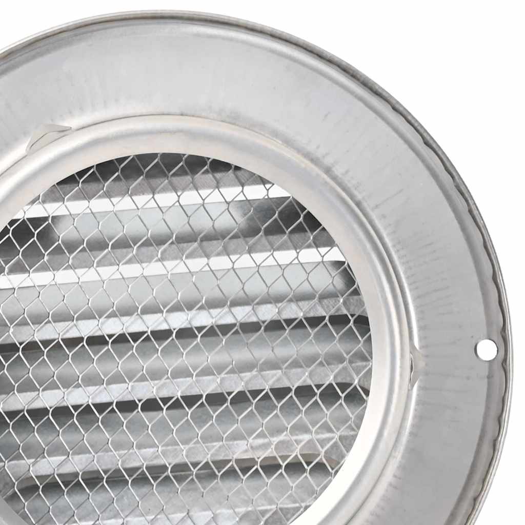 Air Vent Covers 8 pcs Silver 100 mm Stainless Steel
