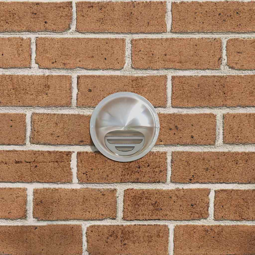 Air Vent Covers 8 pcs Silver 100 mm Stainless Steel