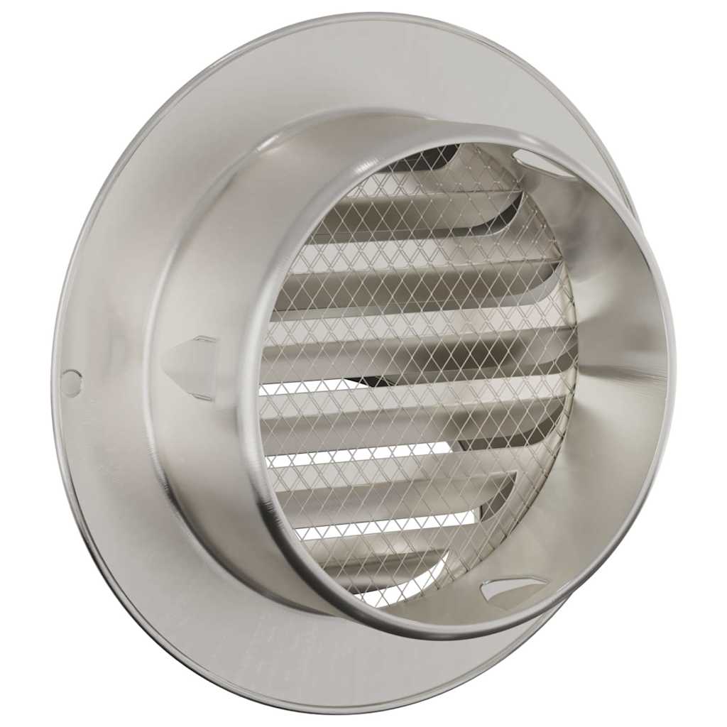 Air Vent Covers 8 pcs Silver 100 mm Stainless Steel