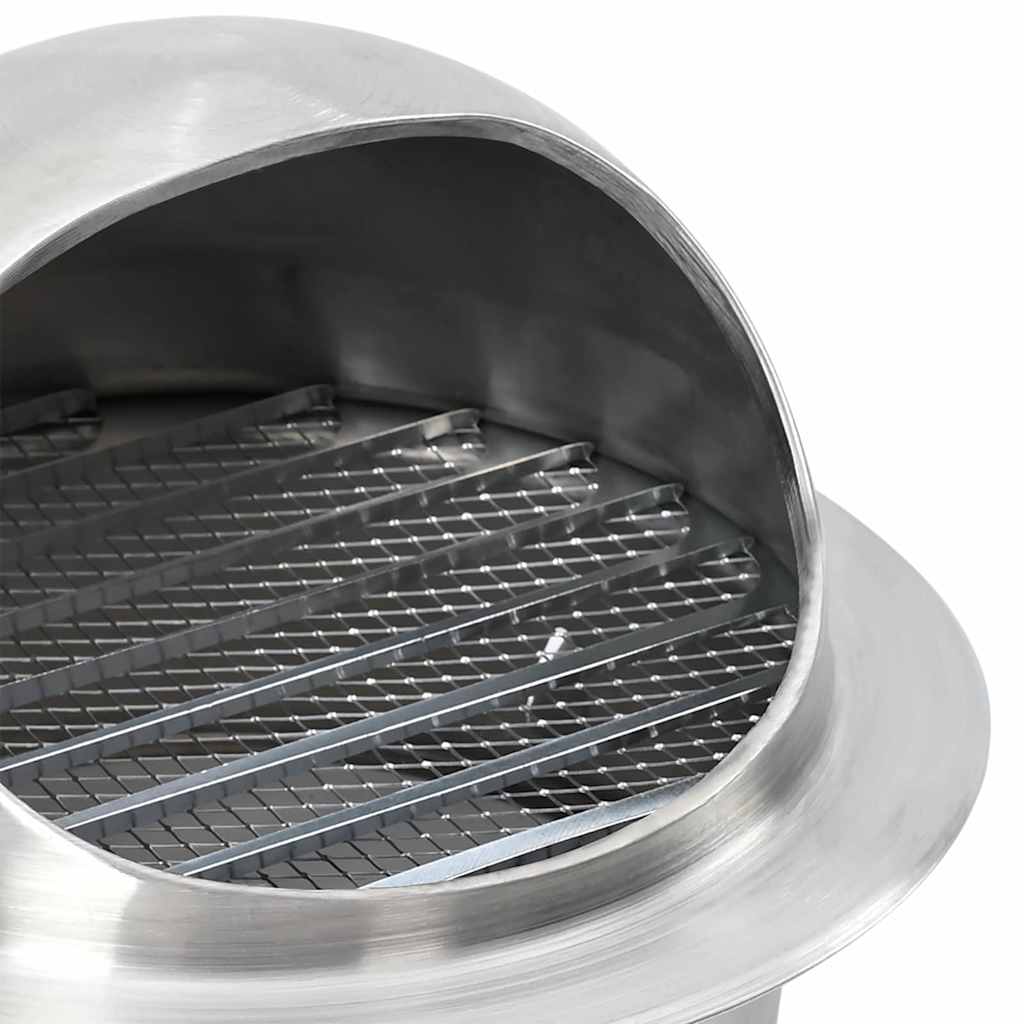 Air Vent Covers 8 pcs Silver 200 mm Stainless Steel