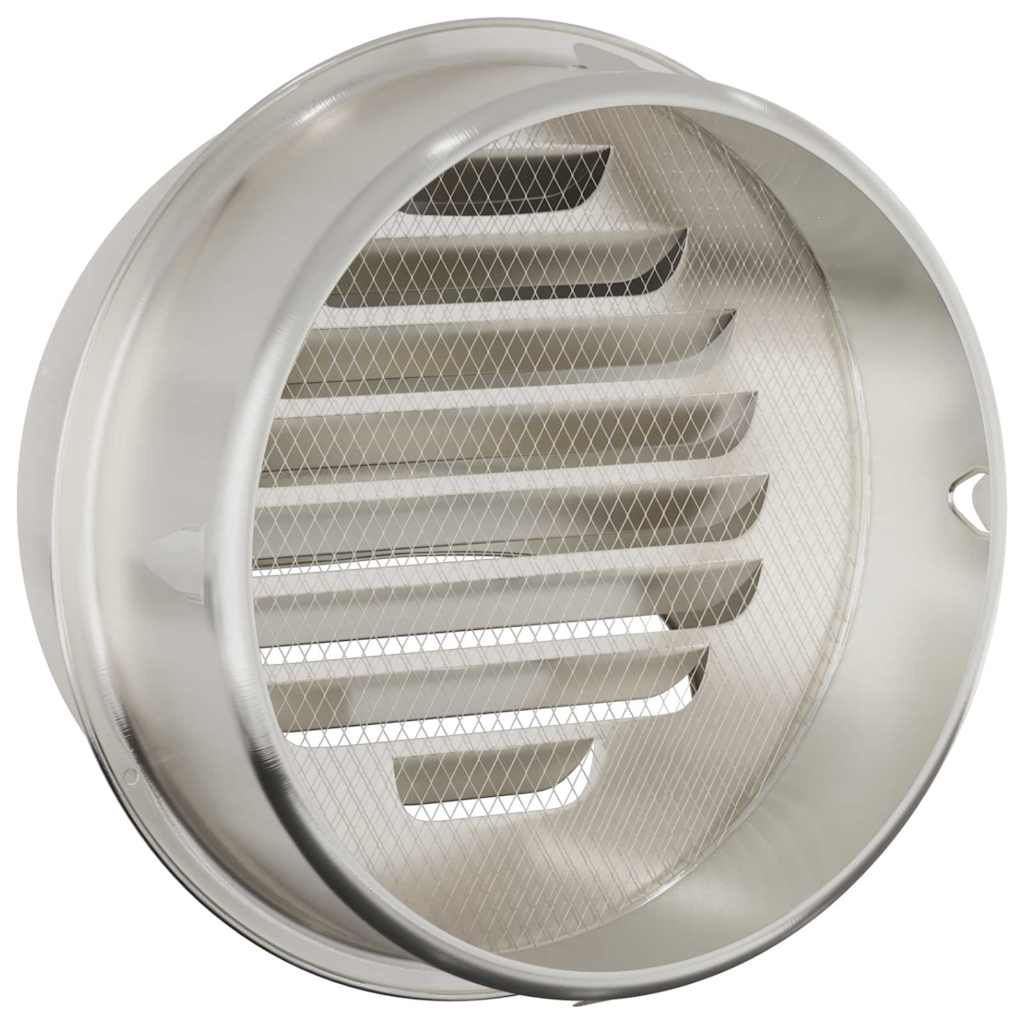 Air Vent Covers 8 pcs Silver 200 mm Stainless Steel