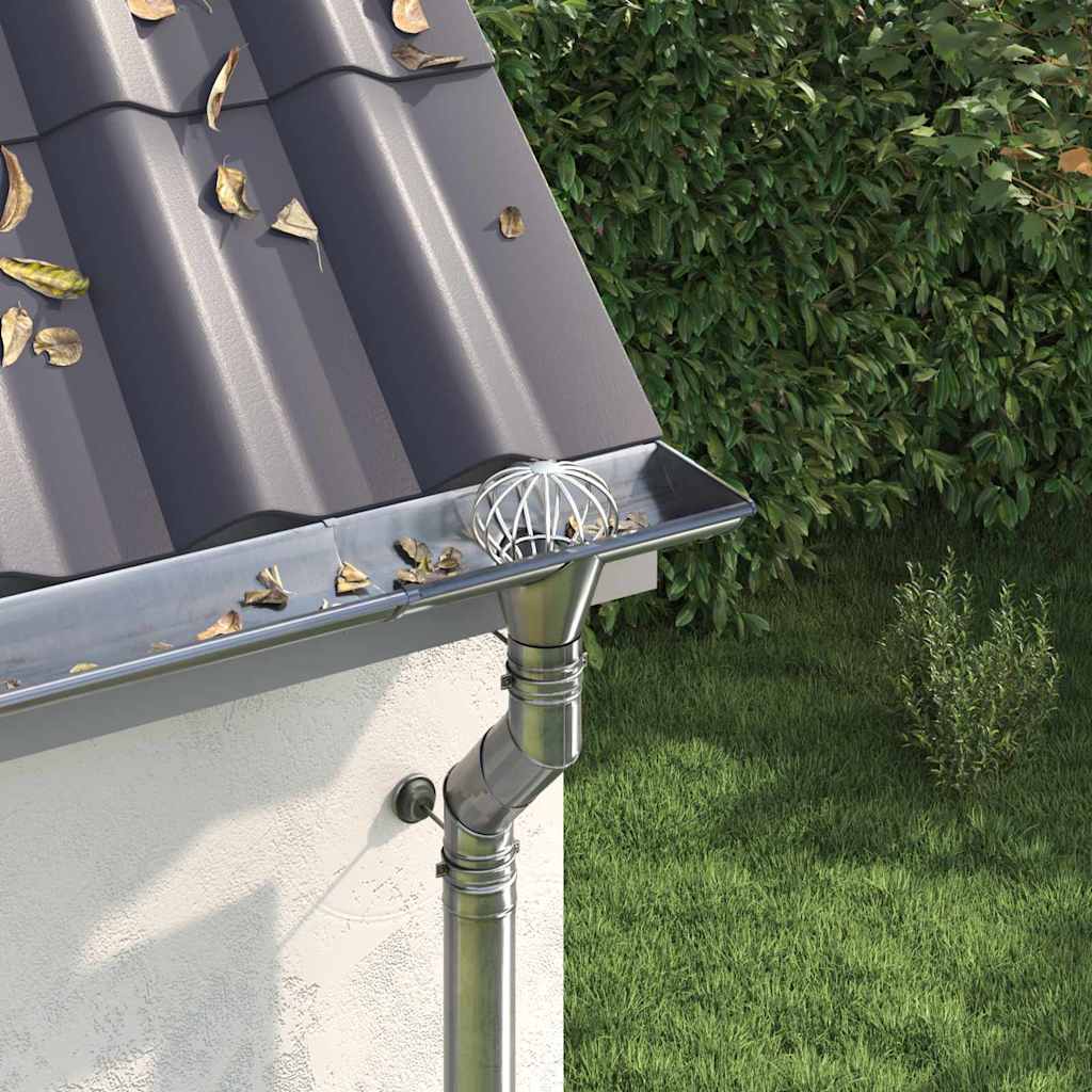 Gutter Leaf Guard 8 pcs Silver 75 mm Stainless Steel