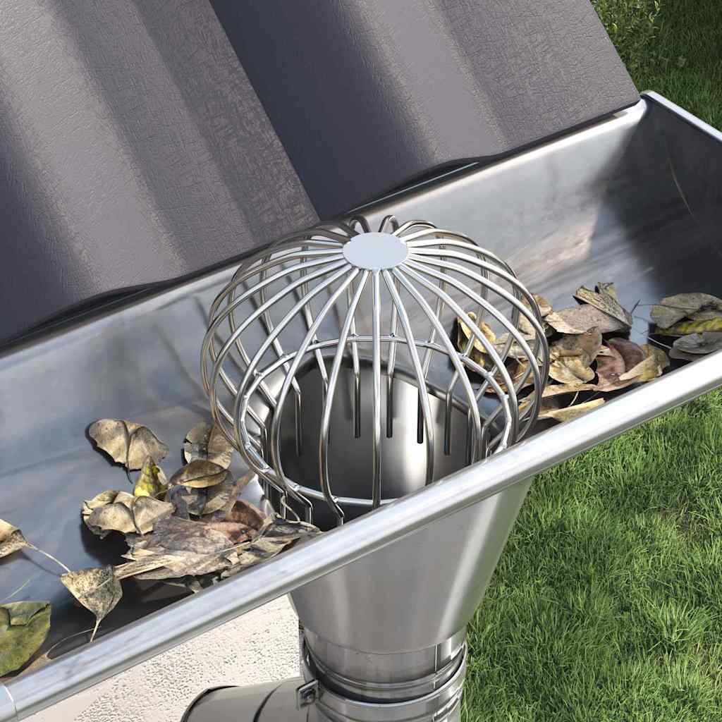 Gutter Leaf Guard 8 pcs Silver 160 mm Stainless Steel