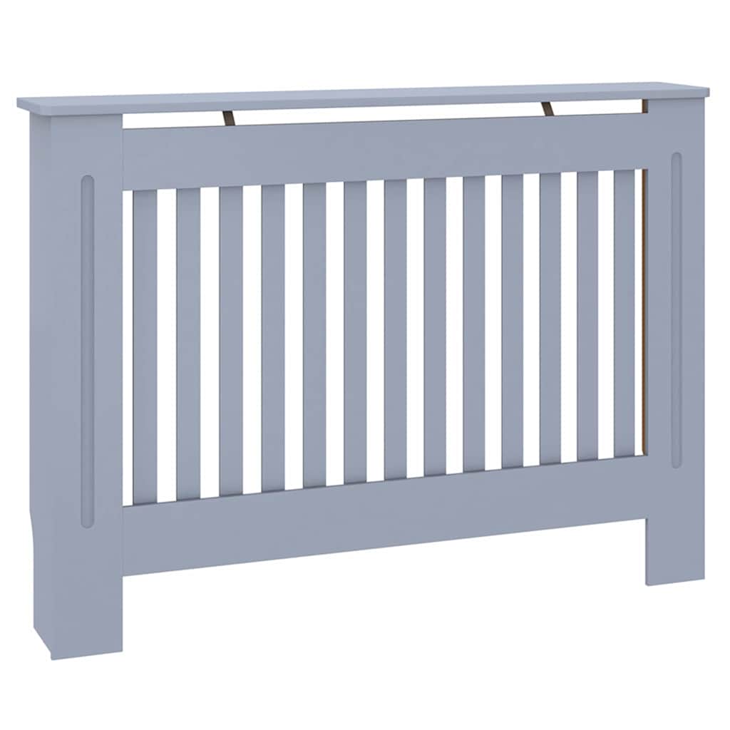 Radiator Cover 2 pcs Grey 112 x 19 x 81.5cm Engineered Wood