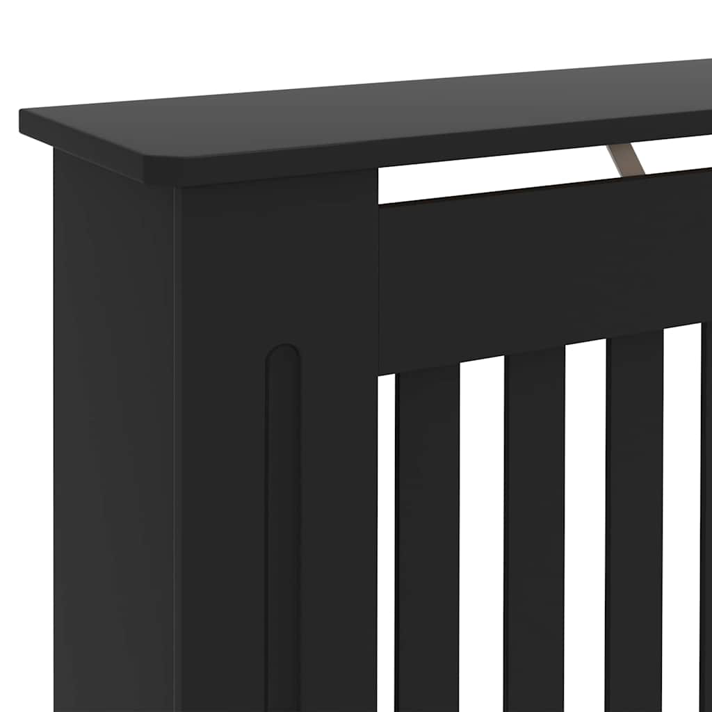 Radiator Cover 2 pcs Black 152 x 19 x 81.5 cm Engineered Wood