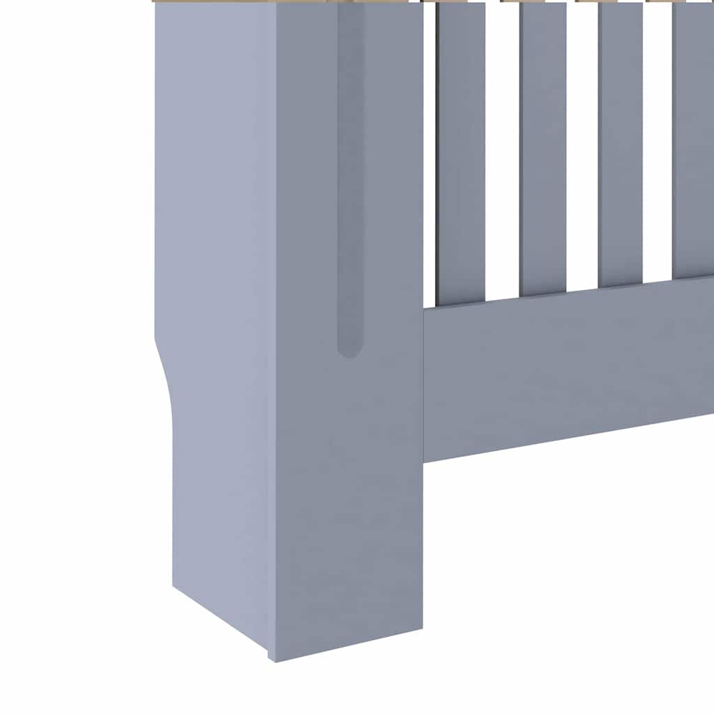 Radiator Cover 2 pcs Grey 172 x 19 x 81.5cm Engineered Wood