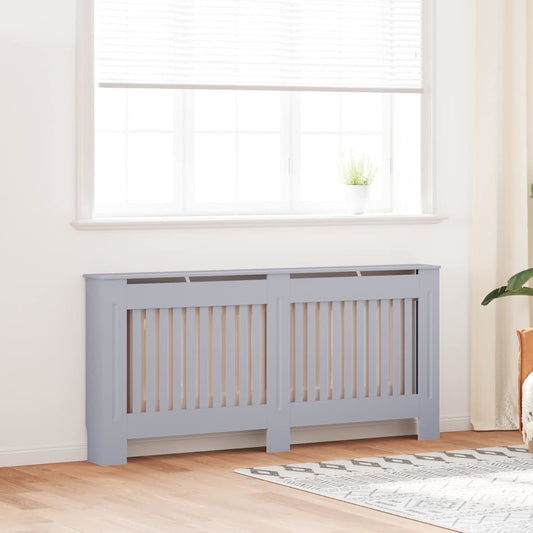 Radiator Cover 2 pcs Grey 172 x 19 x 81.5 cm Engineered Wood