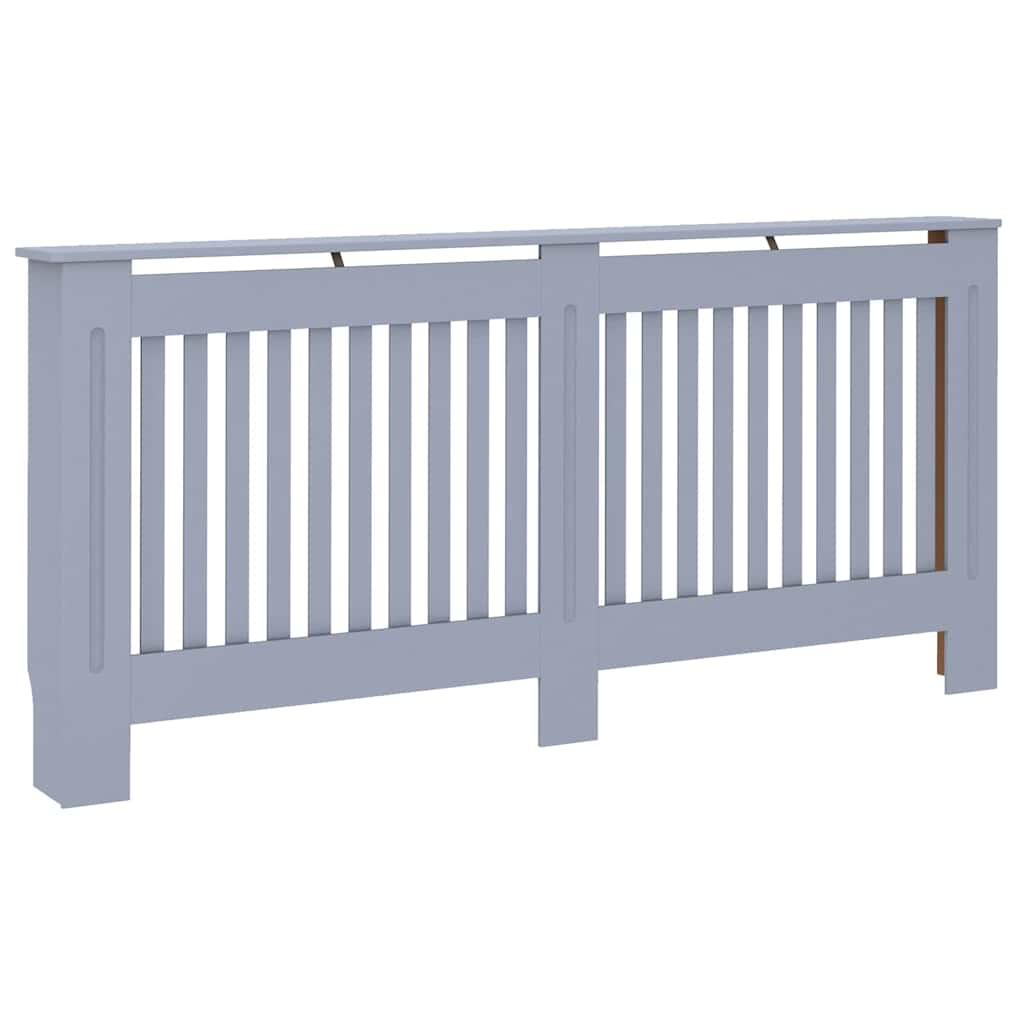 Radiator Cover 2 pcs Grey 172 x 19 x 81.5cm Engineered Wood