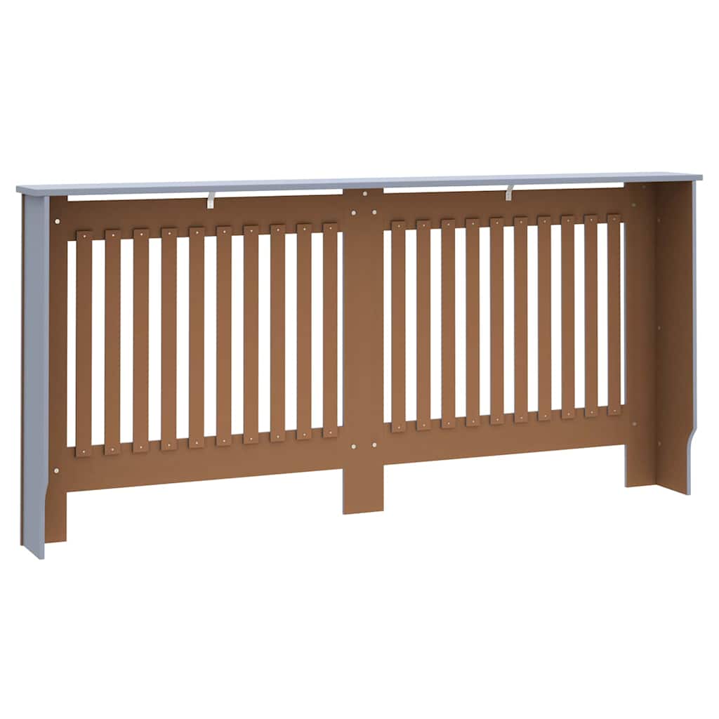 Radiator Cover 2 pcs Grey 172 x 19 x 81.5cm Engineered Wood