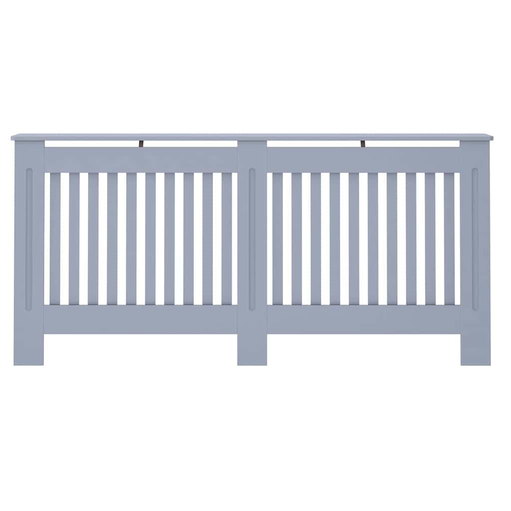 Radiator Cover 2 pcs Grey 172 x 19 x 81.5cm Engineered Wood