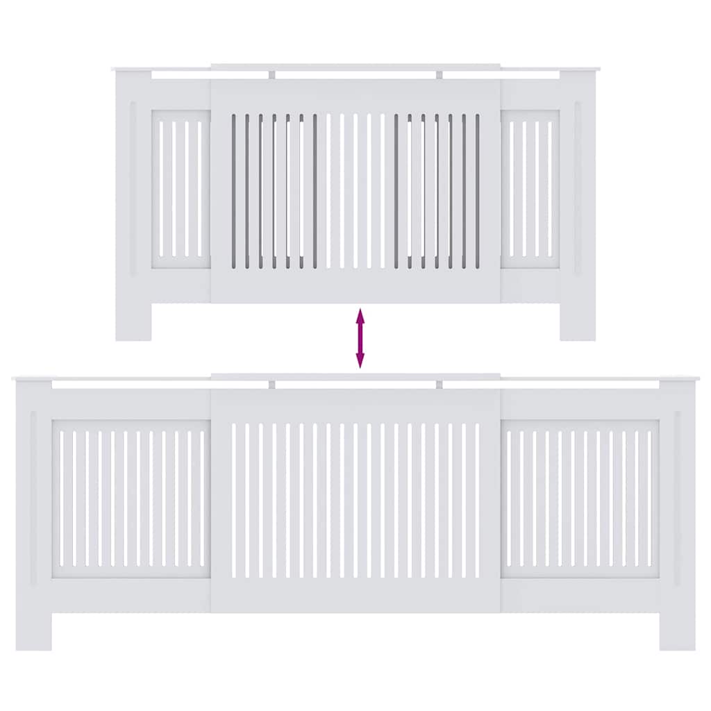 Radiator Cover 2 pcs White 205 x 20.5 x 81.5cm Engineered Wood