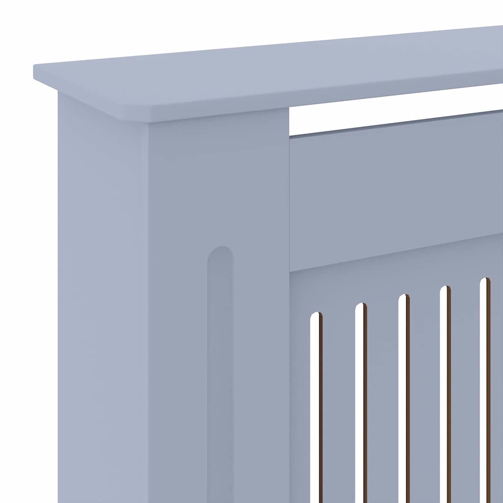 Radiator Cover 2 pcs Grey 205 x 20.5 x 81.5cm Engineered Wood