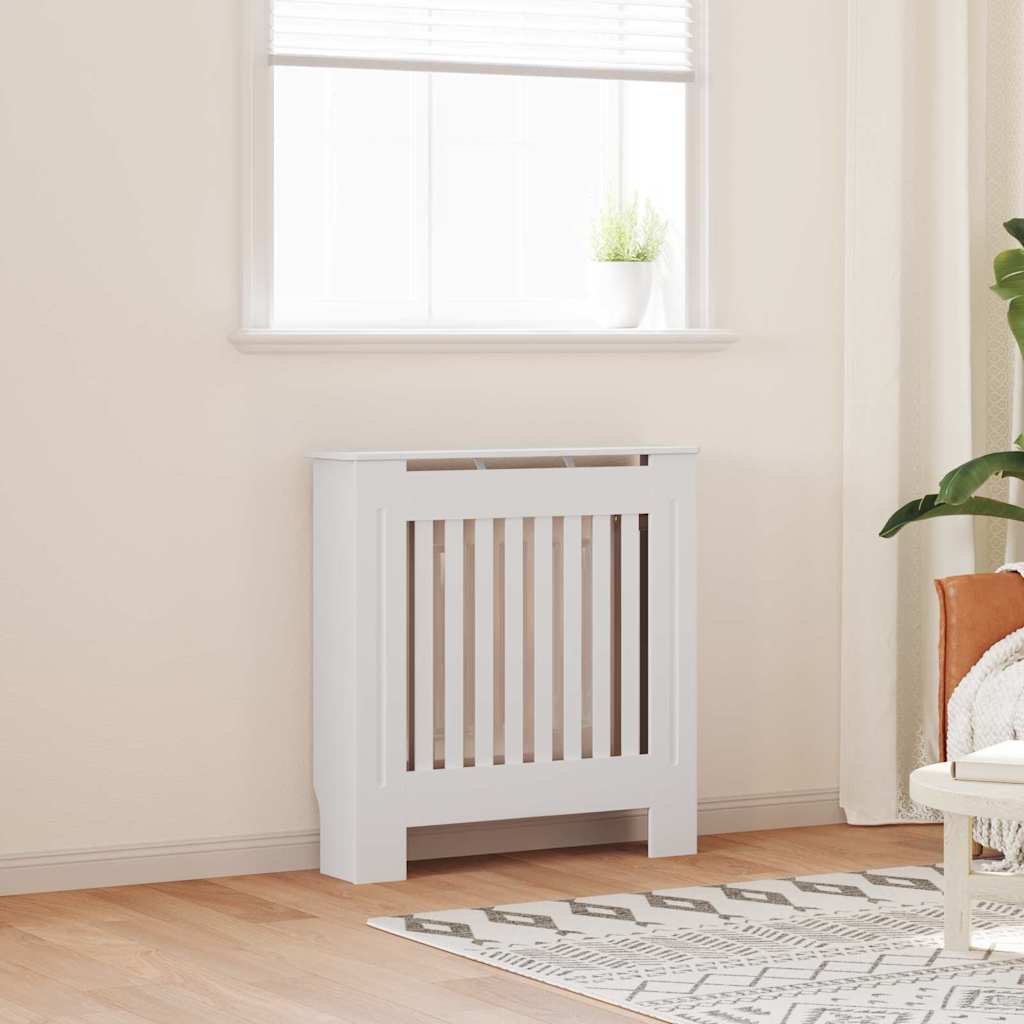 Radiator Cover 2 pcs White 78 x 19 x 81.5cm Engineered Wood