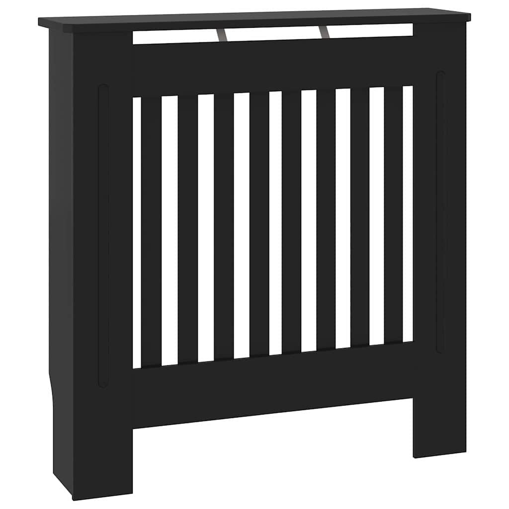 Radiator Cover Black 78 x 19 x 81.5cm Engineered Wood
