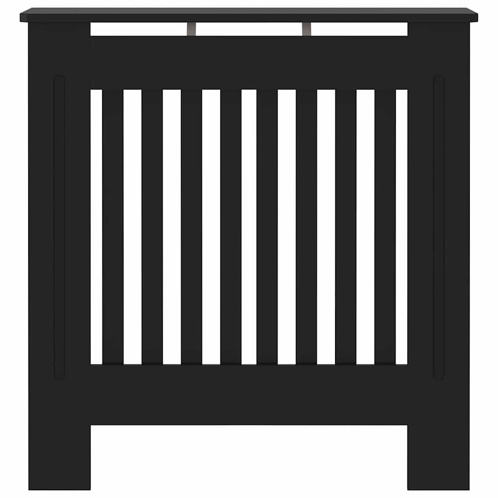 Radiator Cover Black 78 x 19 x 81.5cm Engineered Wood