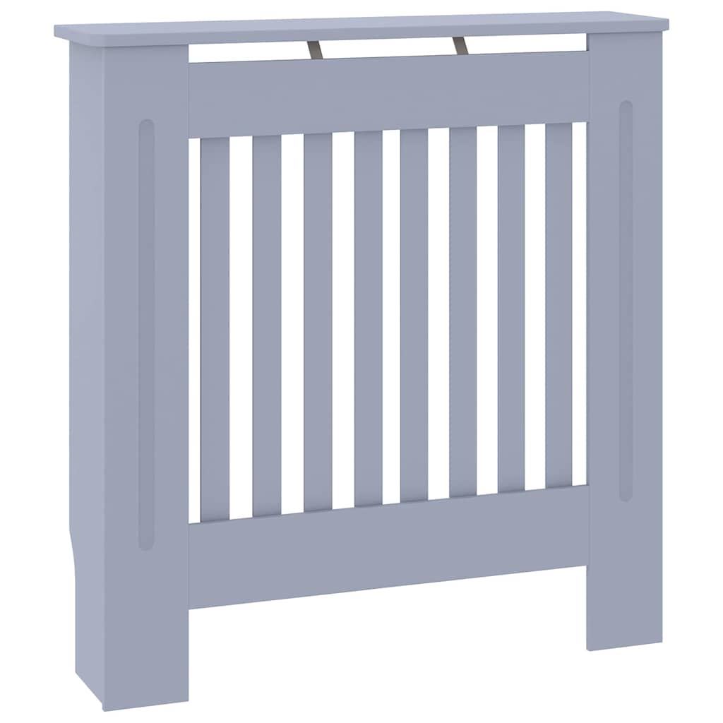 Radiator Cover Grey 78 x 19 x 81.5cm Engineered Wood