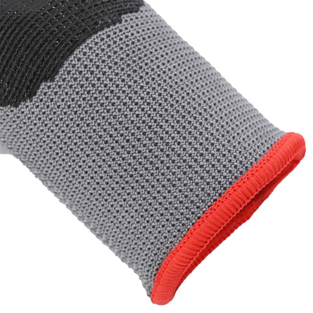 Work Gloves 24 pcs Grey and Black 7 / S Polyester
