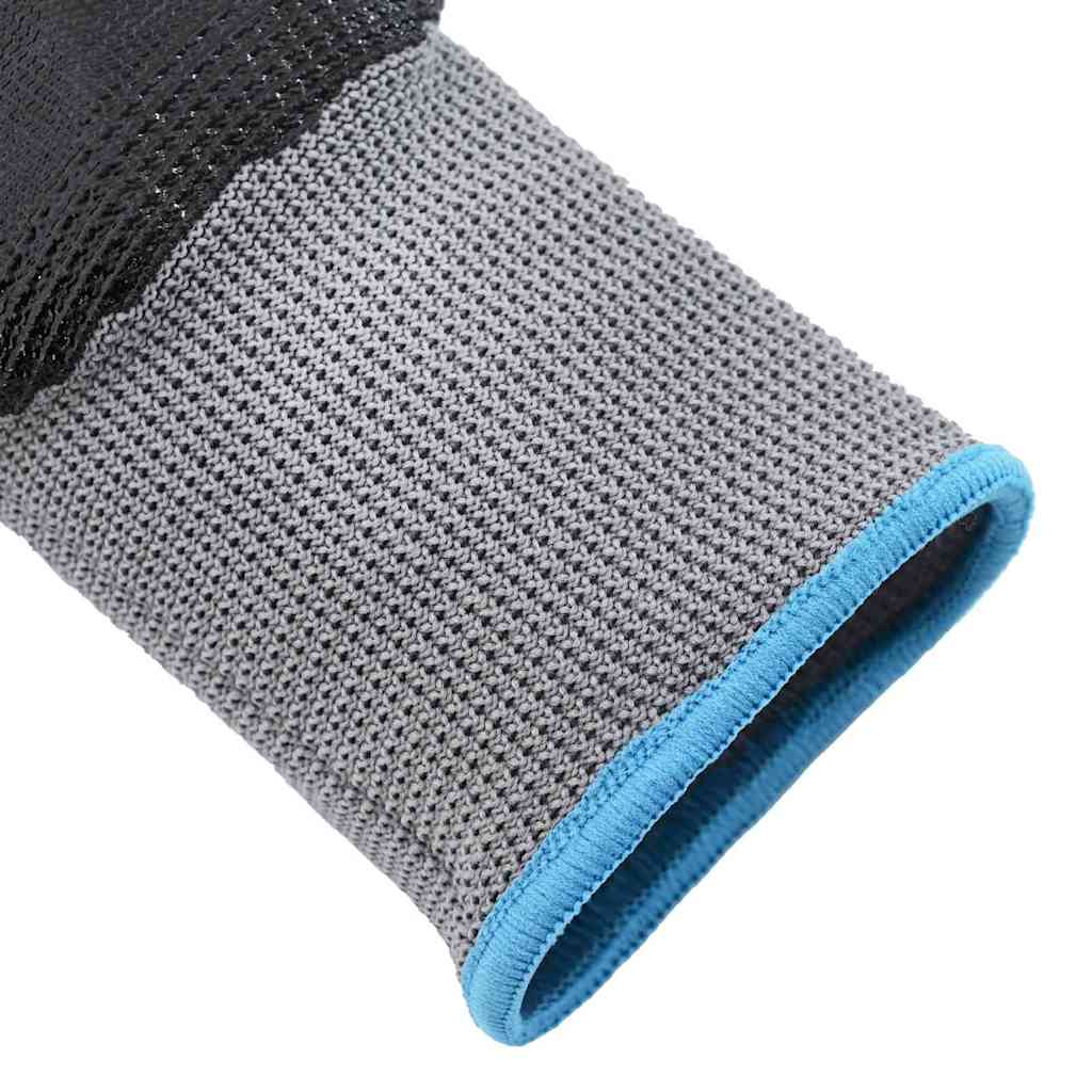 Work Gloves 24 pcs Grey and Black 9 / L Polyester