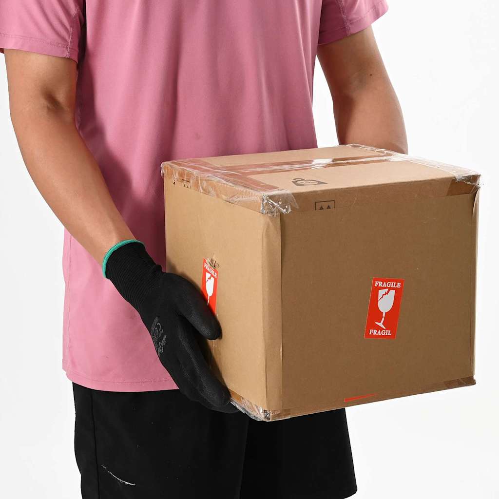 Work Gloves 12 pcs Black 7 / S Polyester