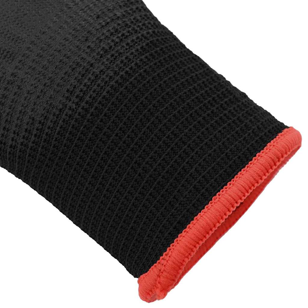 Work Gloves 24 pcs Black 7 / S Polyester