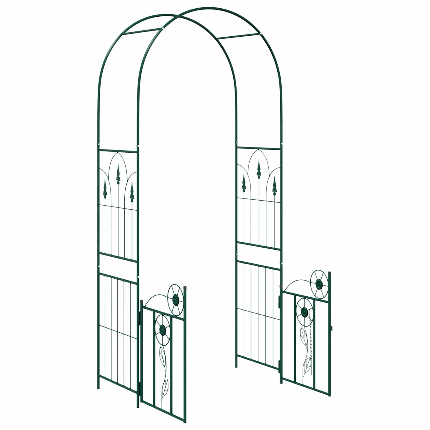 Garden Arch with Lock Green 102 x 50 x 218 cm