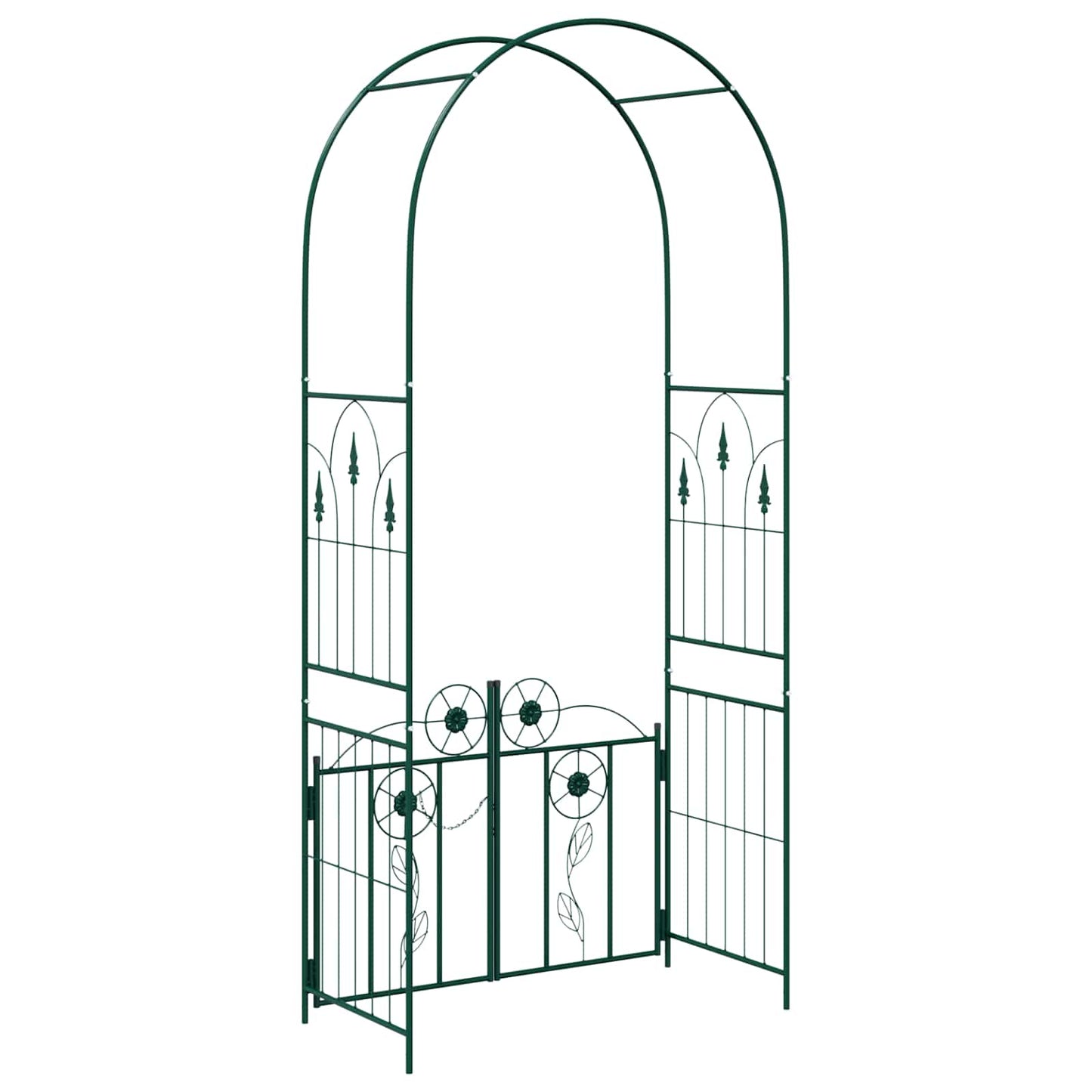 Garden Arch with Lock Green 102 x 50 x 218 cm