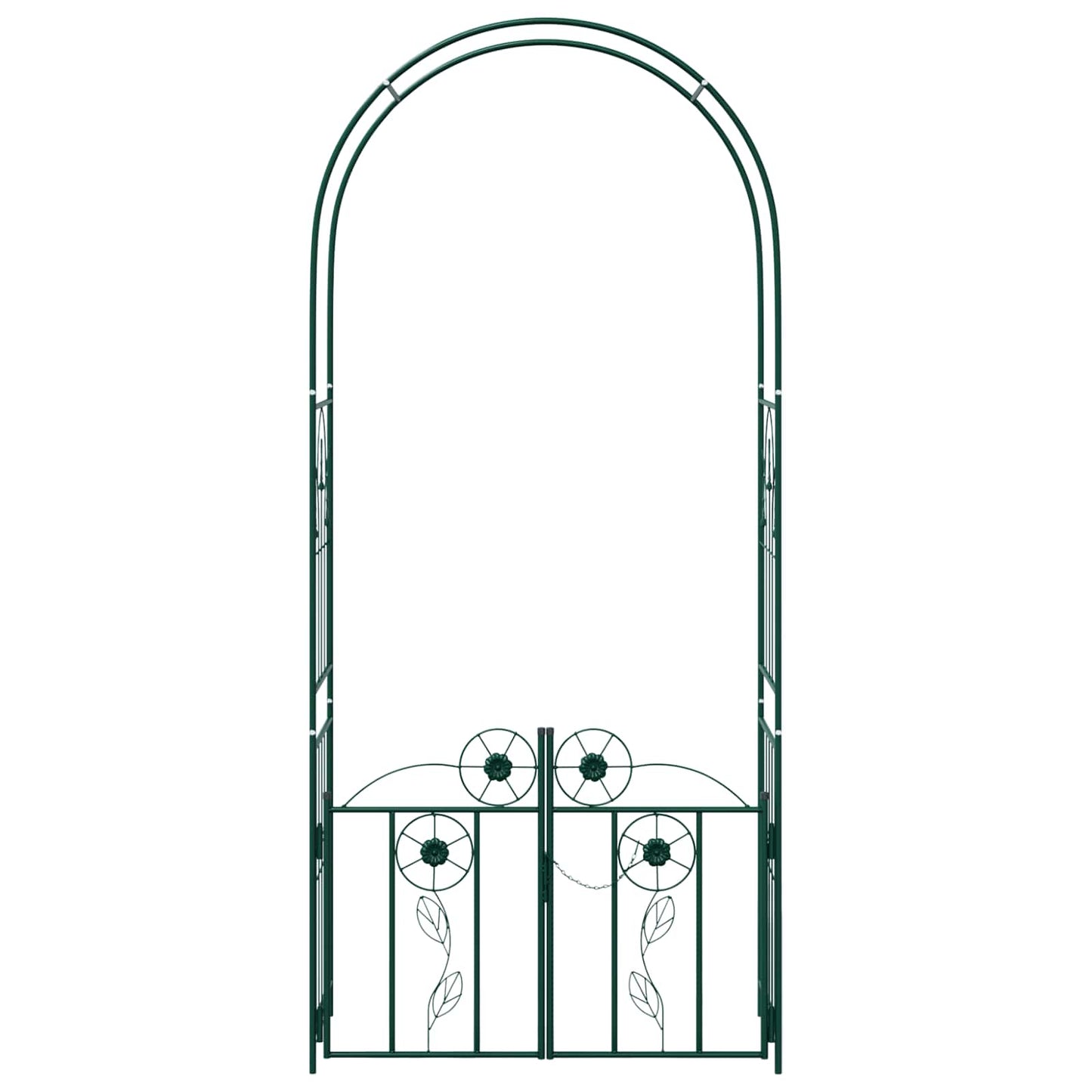 Garden Arch with Lock Green 102 x 50 x 218 cm