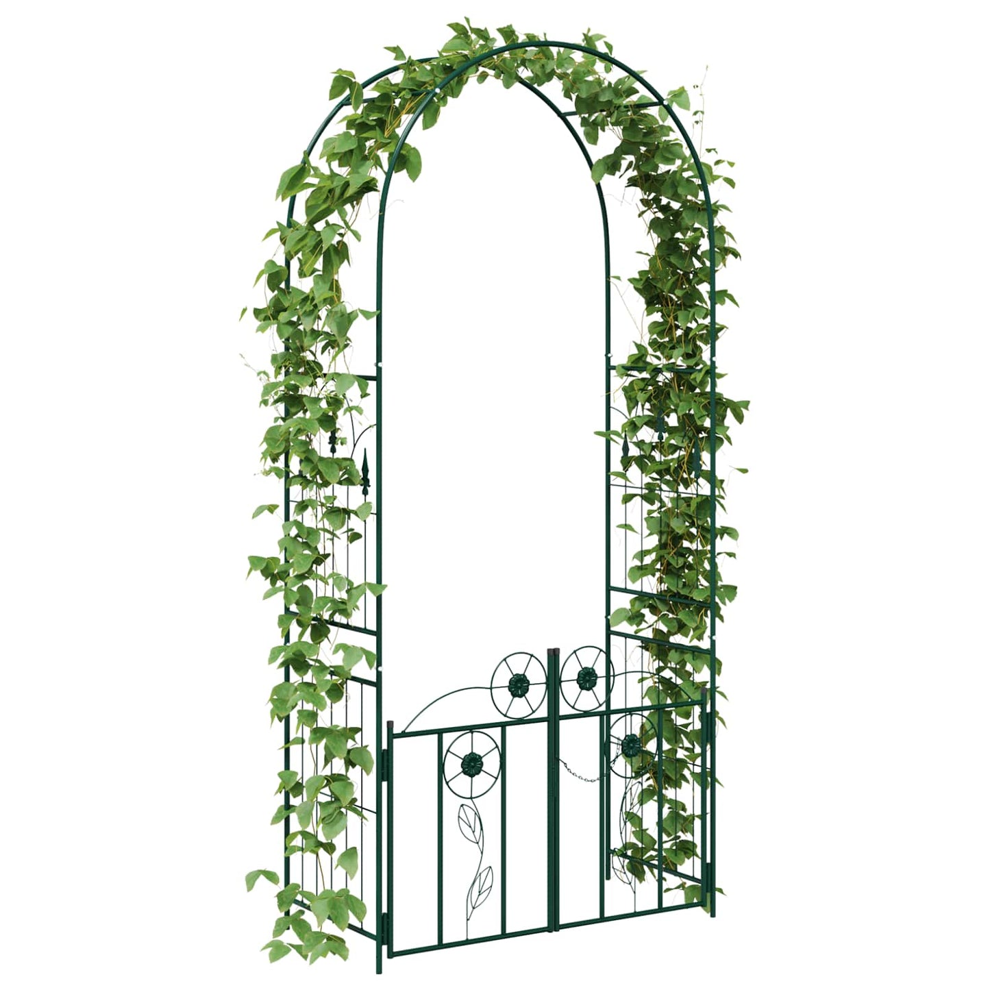 Garden Arch with Lock Green 102 x 50 x 218 cm
