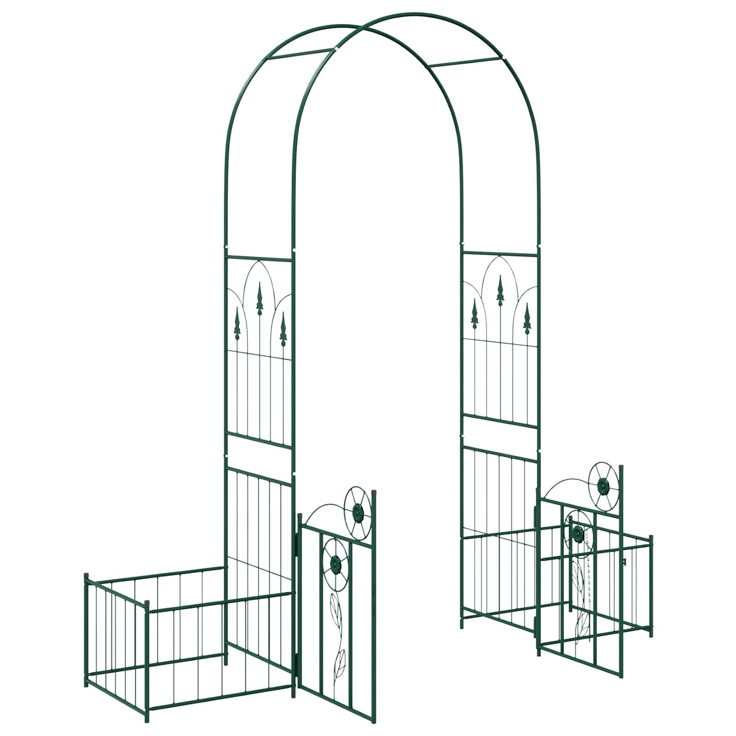 Garden Arch with Lock Green 203 x 50 x 218 cm