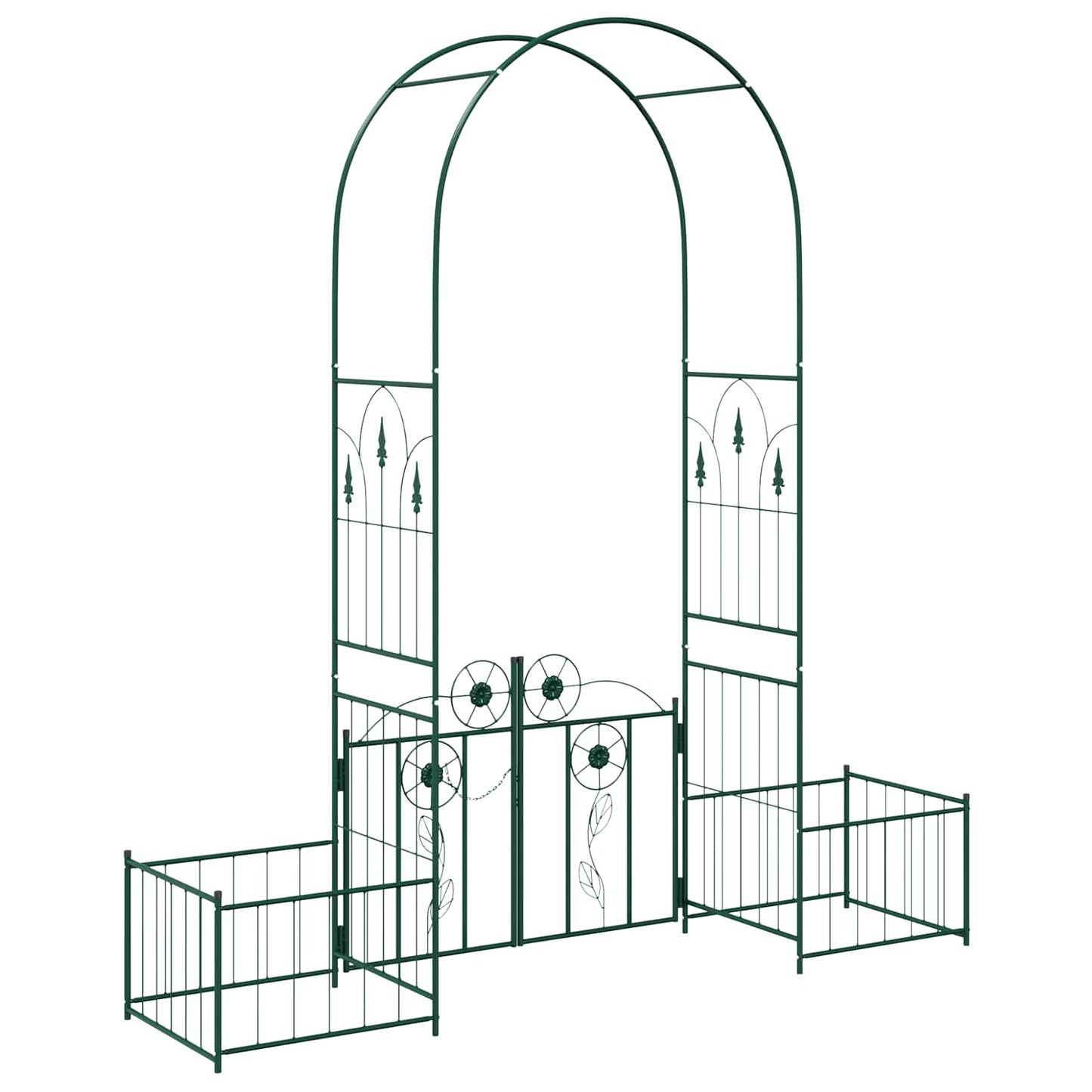 Garden Arch with Lock Green 203 x 50 x 218 cm