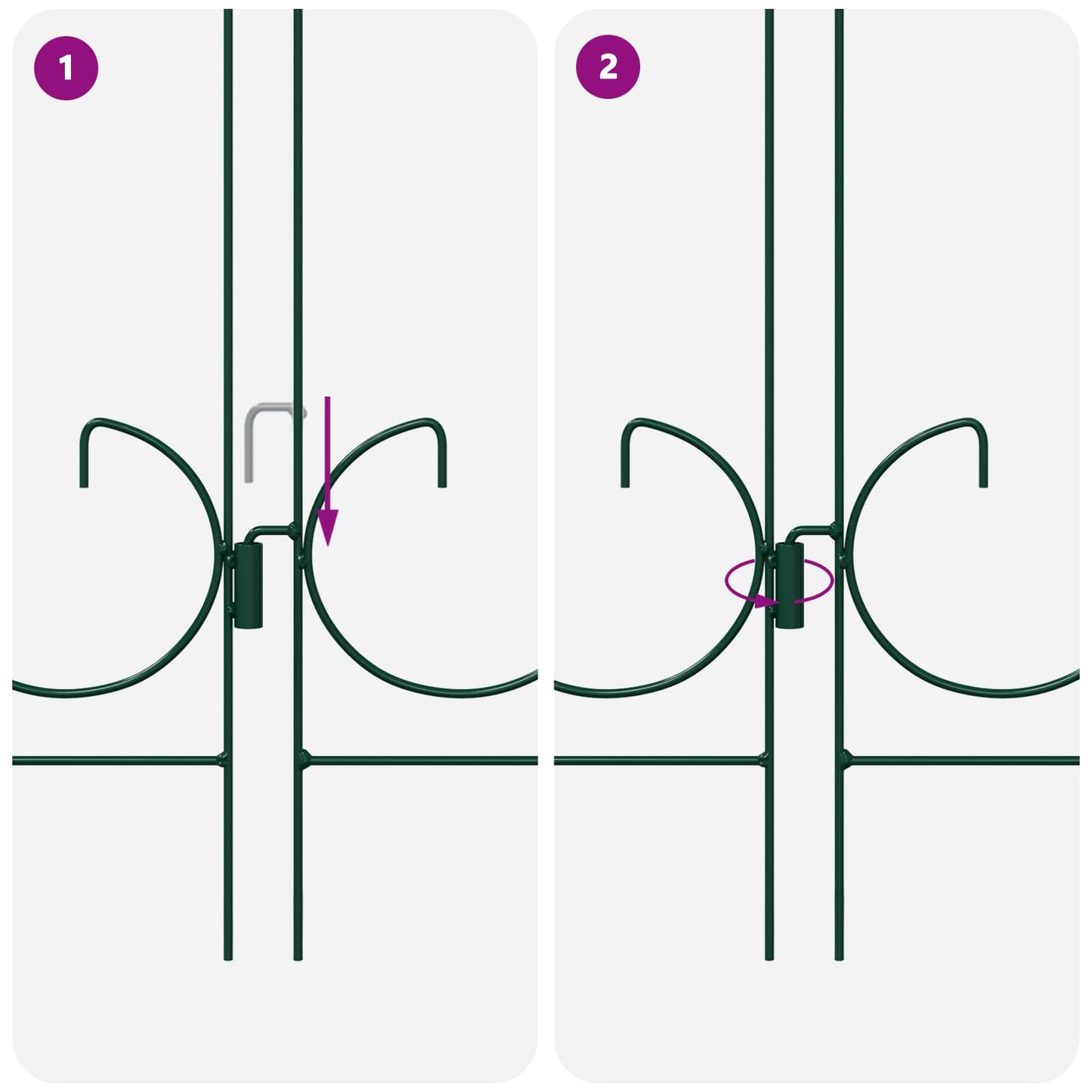 Garden Fence 5 pcs Green Steel