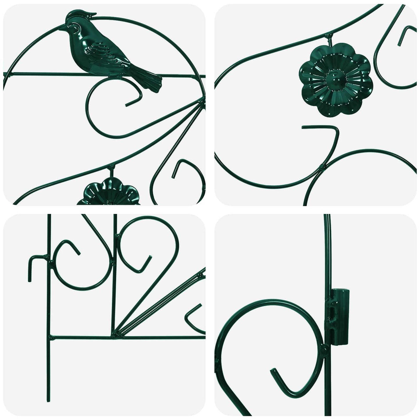 Garden Fence 5 pcs Green Steel