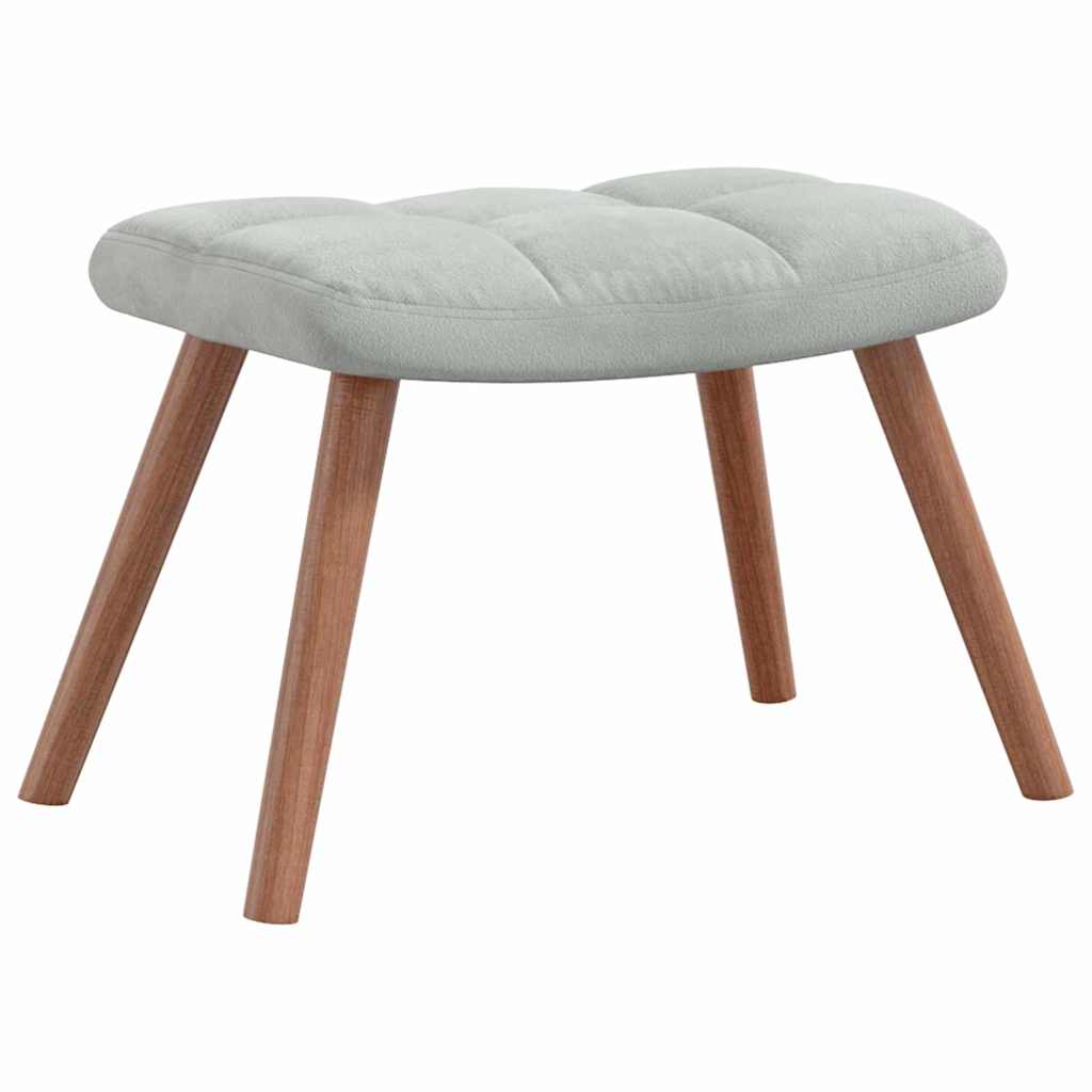 Relaxing Chair Light Grey Velvet