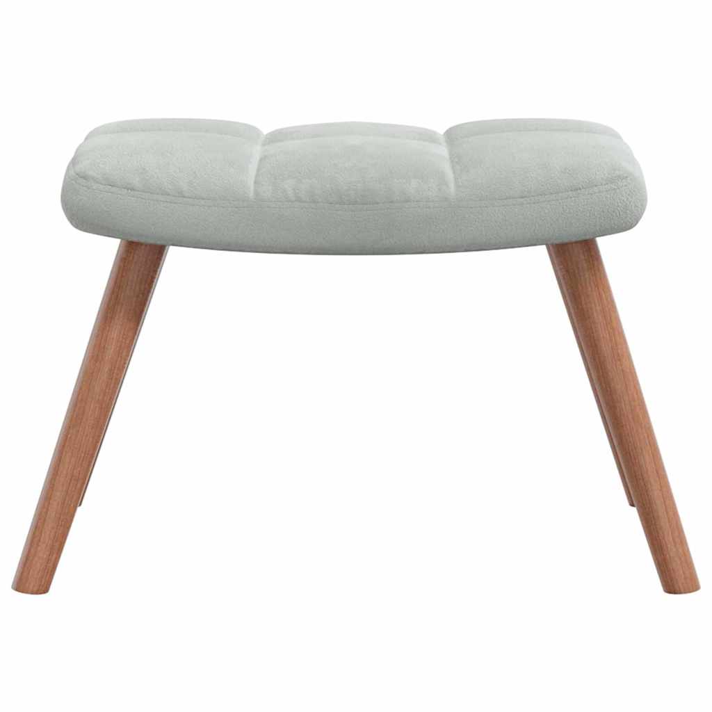 Relaxing Chair Light Grey Velvet