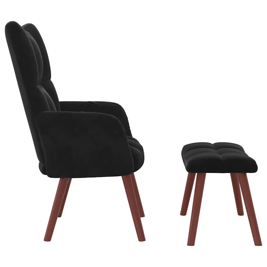 Relaxing Chair Black Velvet