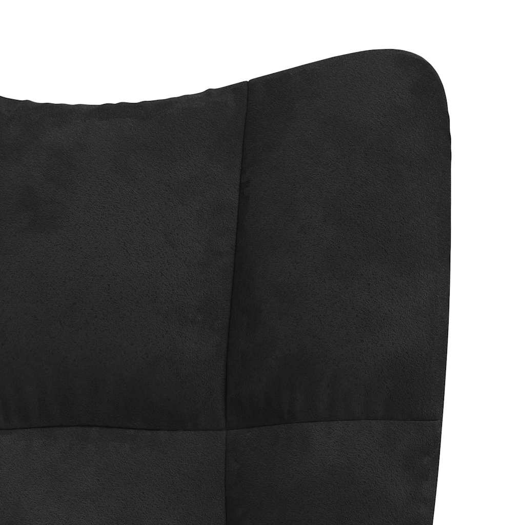Rocking Chair Black 78 x 61 x 98 cm Velvet