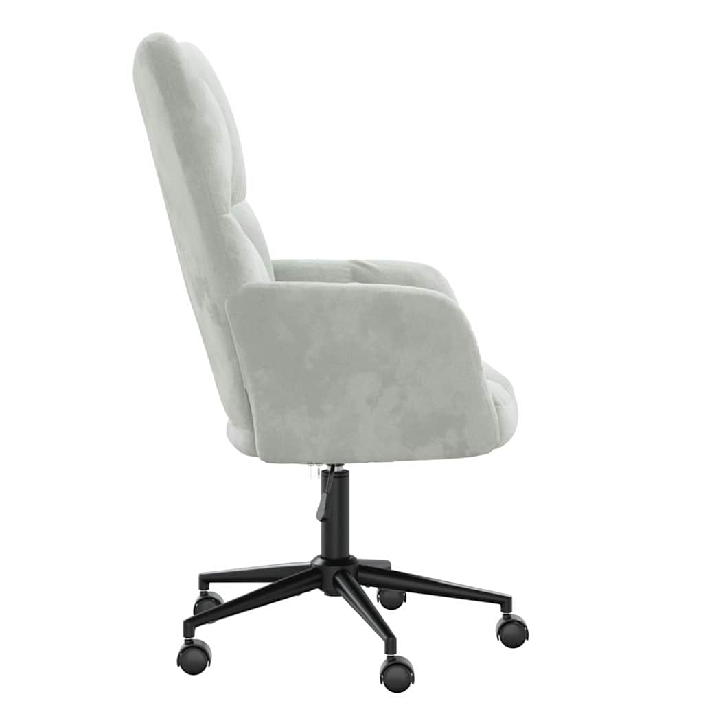 Relaxing Chair with Wheels Light Grey Velvet