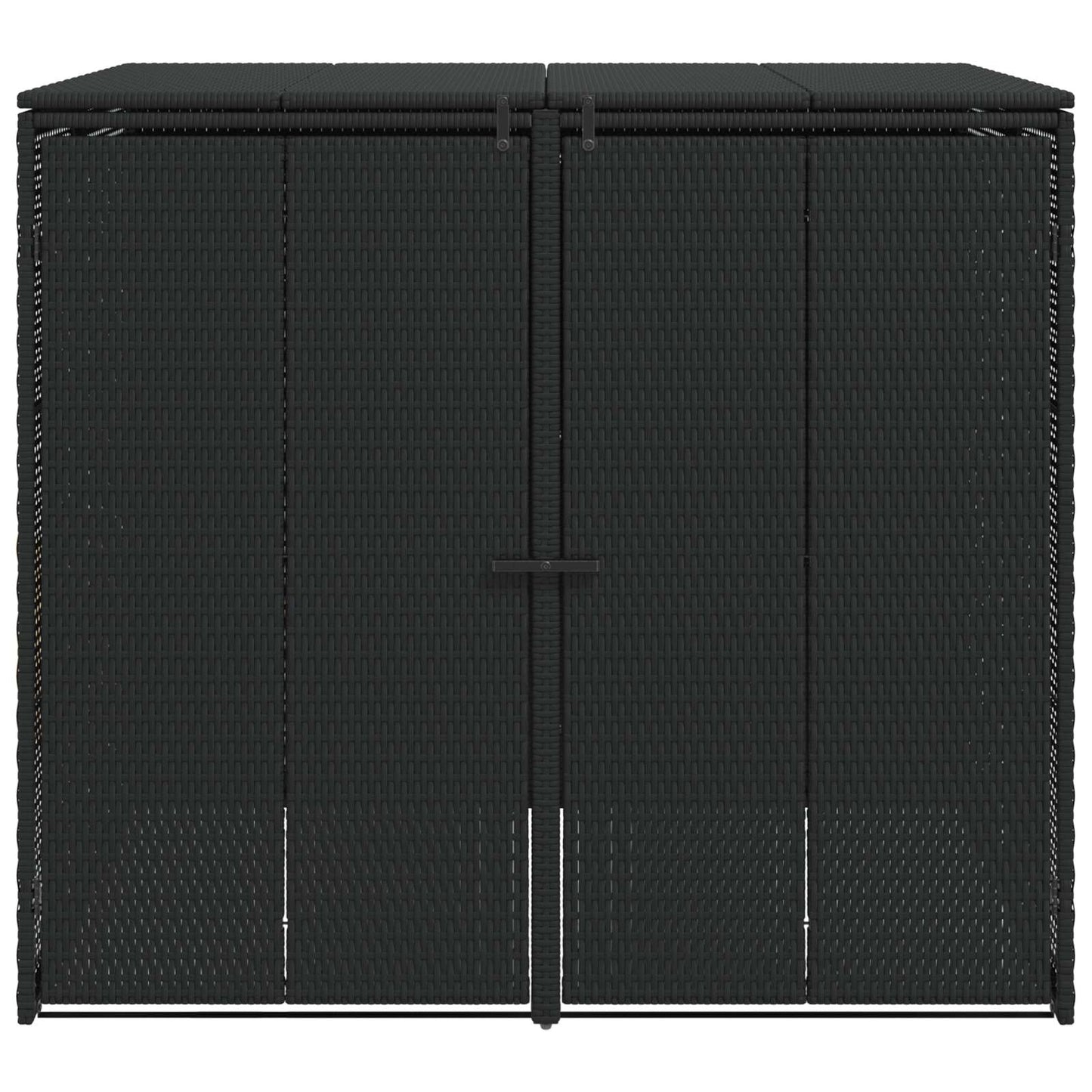 Box Garbage Bin Box 2 pcs Black 130 x 80 x 115 cm Polyethylene