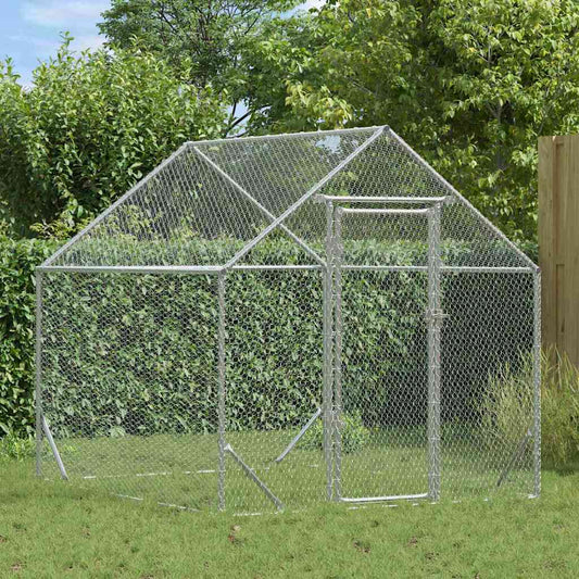 Chicken Cage Silver 200 x 170 x 177 cm Galvanised Steel