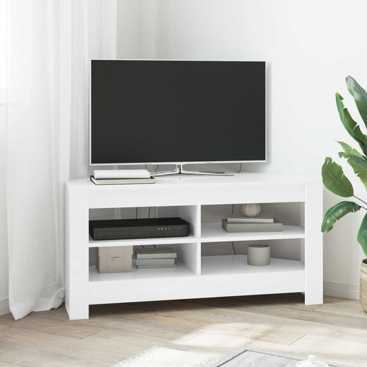 Corner TV Cabinet 102 x 40.5 x 45 cm White Engineered Wood