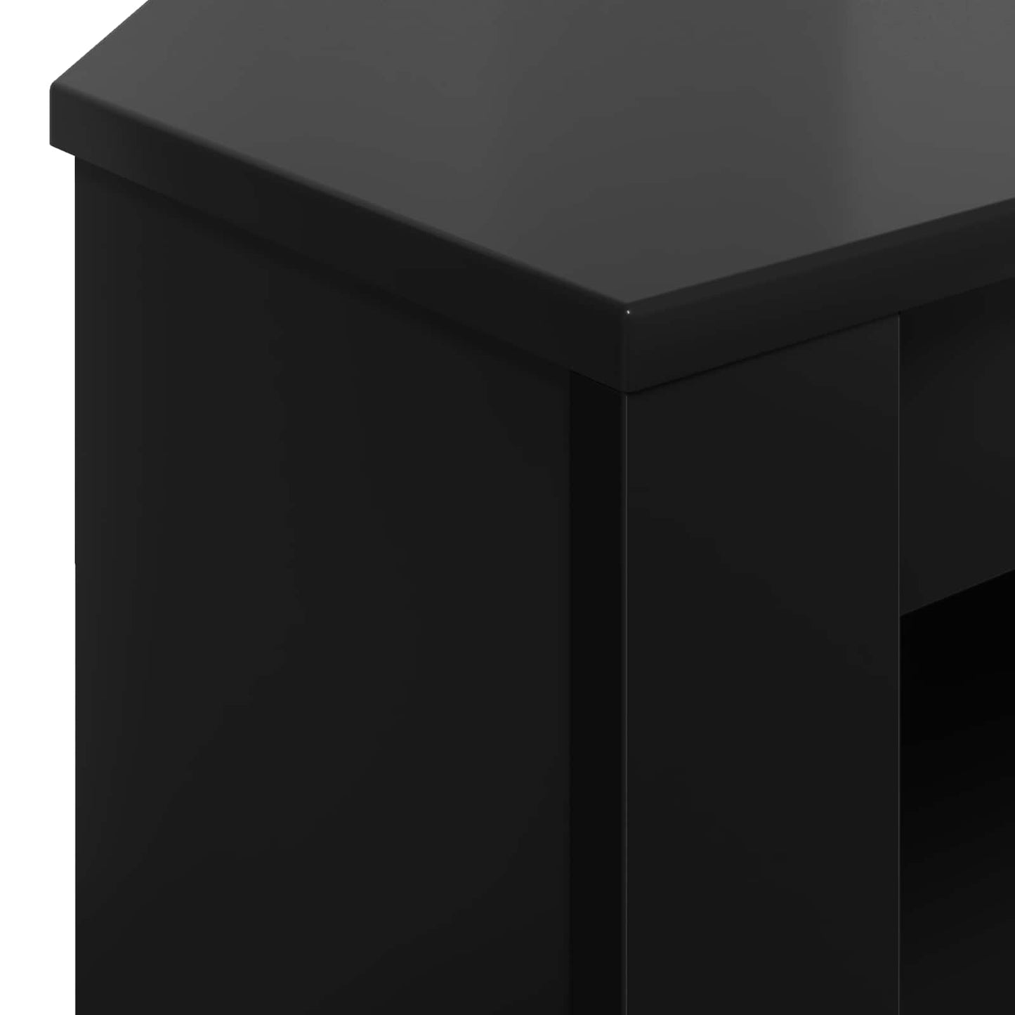 Corner TV Cabinet 102 x 40.5 x 45 cm Black Engineered Wood