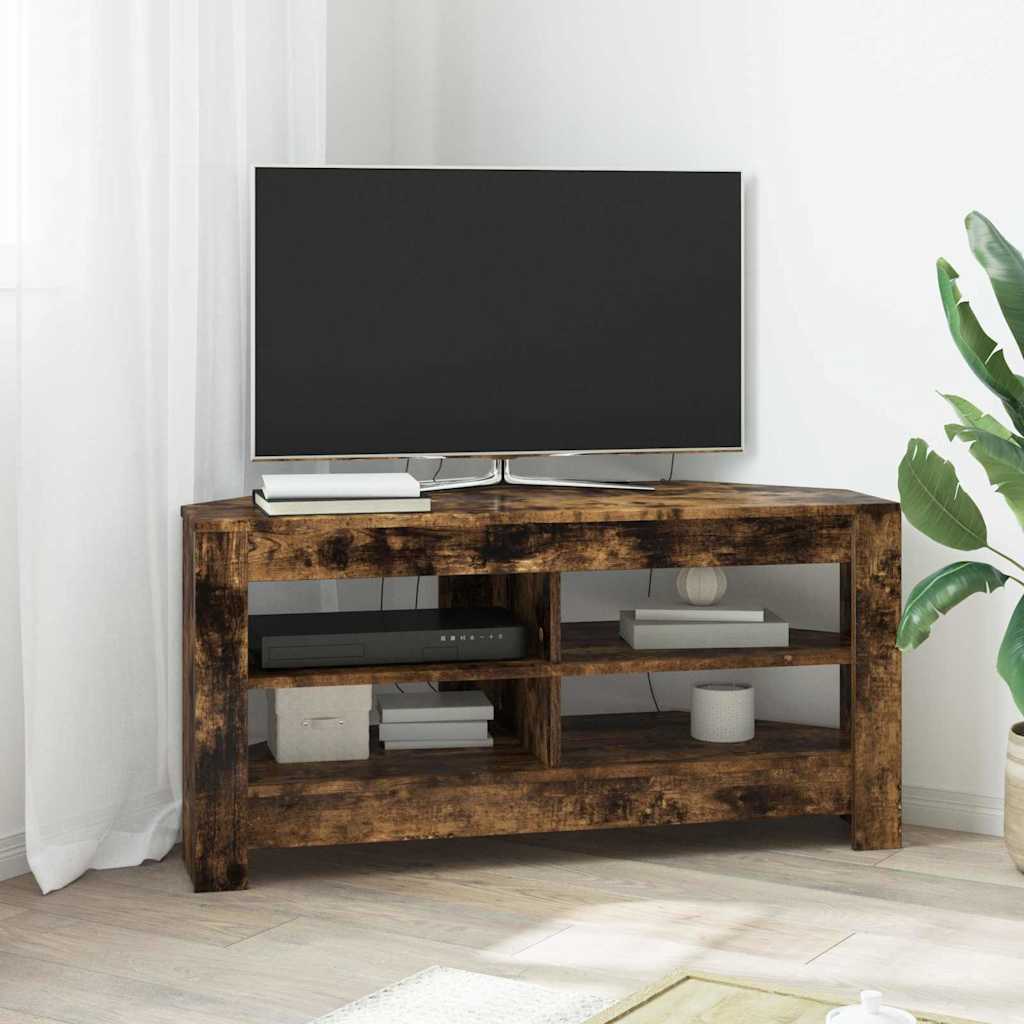 Corner TV Cabinet 102 x 40.5 x 45 cm Smoked Oak Engineered Wood