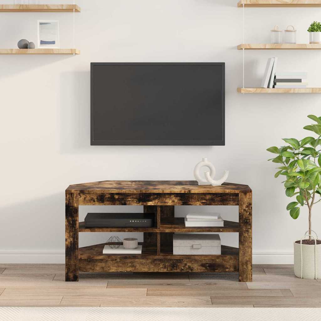 Corner TV Cabinet 102 x 40.5 x 45 cm Smoked Oak Engineered Wood