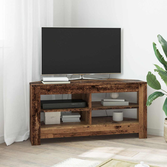 Corner TV Cabinet 102 x 40.5 x 45 cm Old Wood Engineered Wood