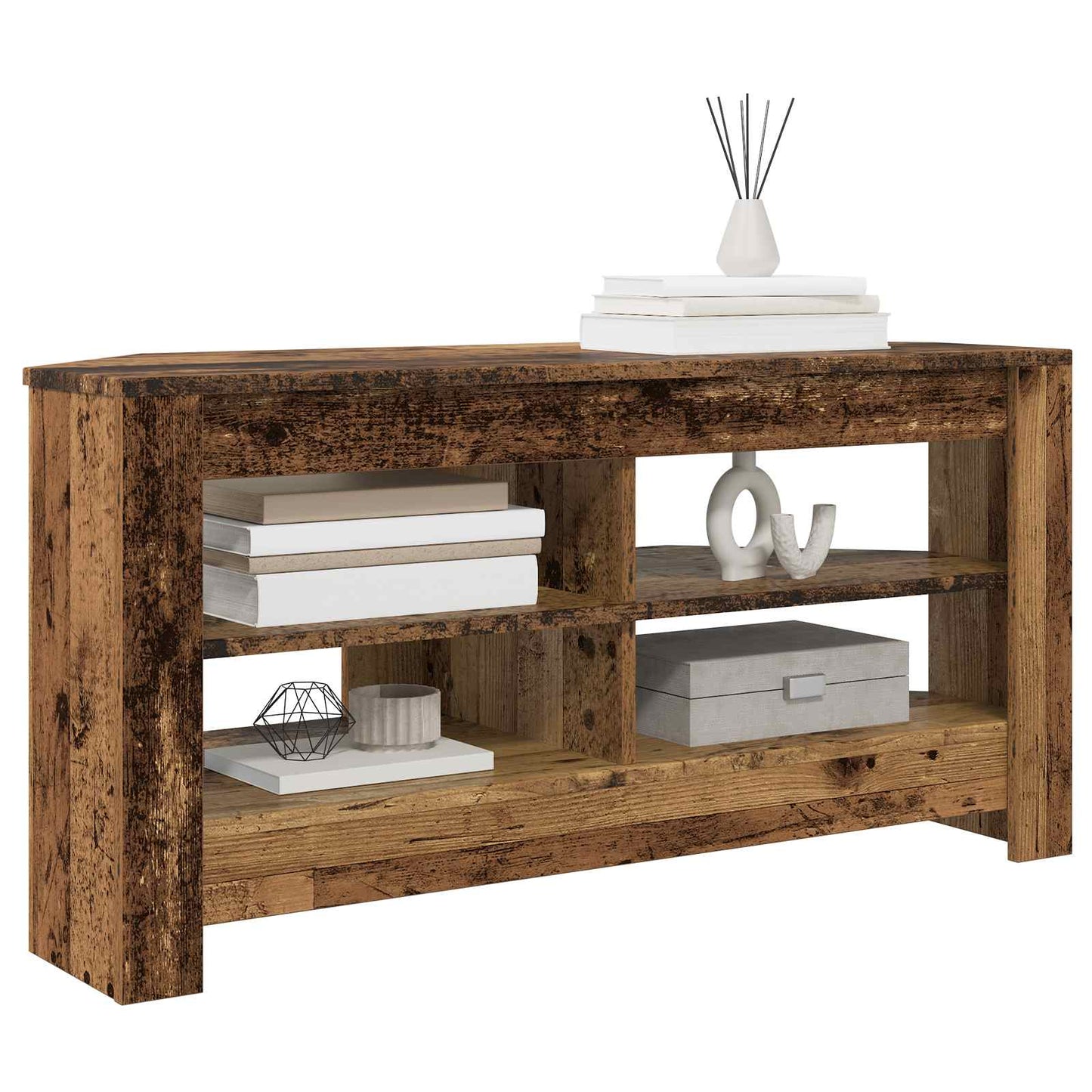 Corner TV Cabinet 102 x 40.5 x 45 cm Old Wood Engineered Wood