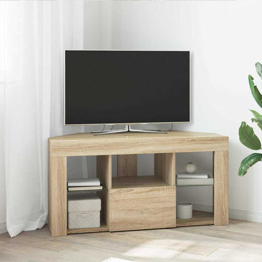 Corner LED TV Cabinet 100 x 40 x 50 cm Sonoma Oak