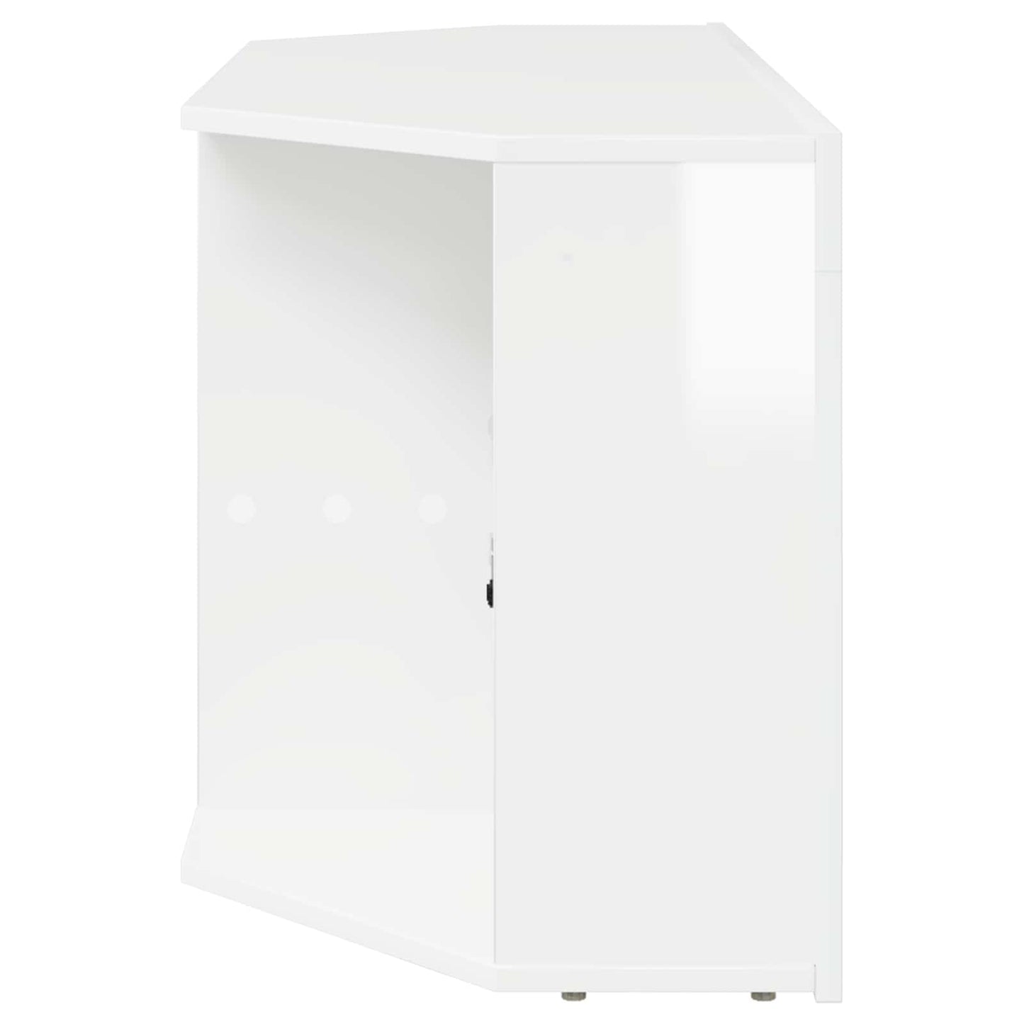 Corner LED TV Cabinet High gloss White 100 x 40 x 50 cm