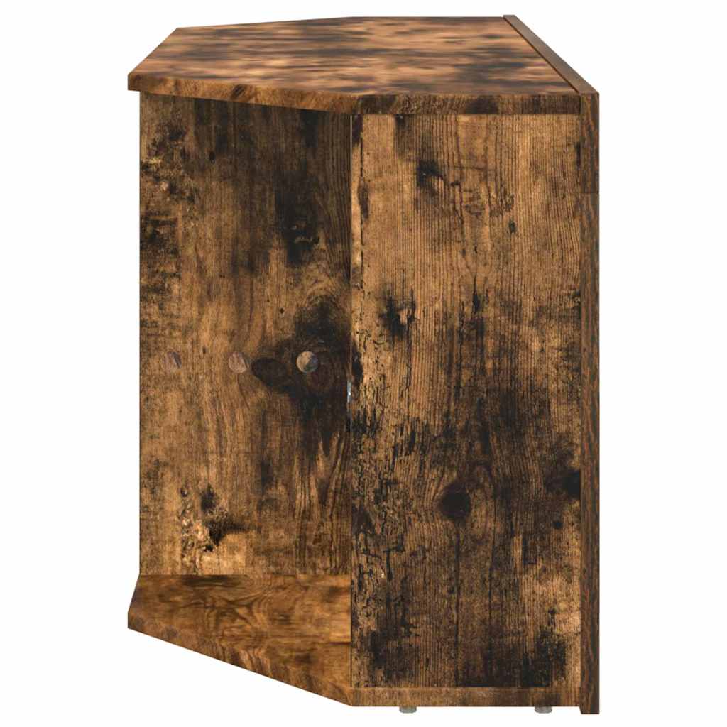 Corner LED TV Cabinet 100 x 40 x 50 cm Smoked Oak