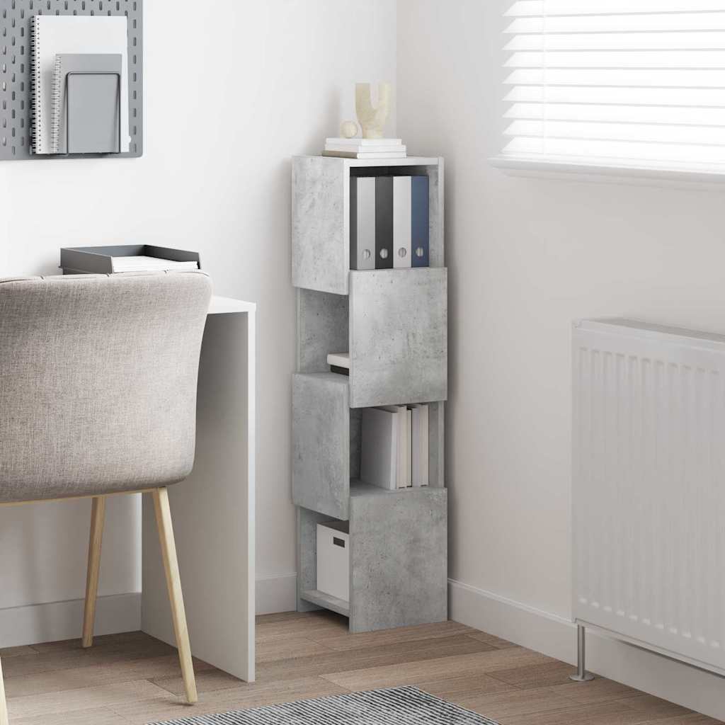 Corner Cabinet Concrete Grey 25.5x25x102cm Engineered Wood