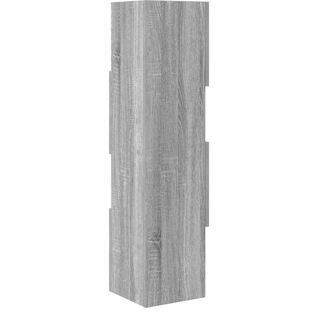 Corner Cabinet Grey Sonoma 25.5x25x102cm Engineered Wood